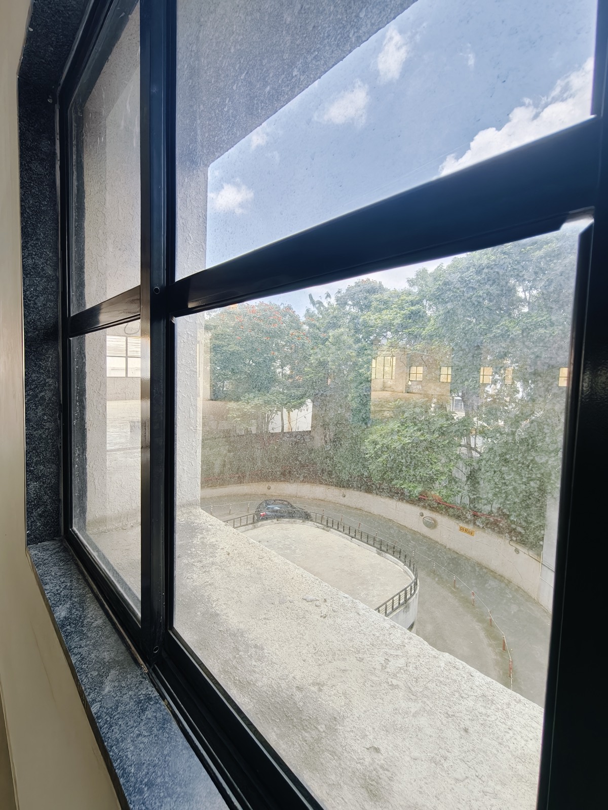 View from the floor over the building's driveway